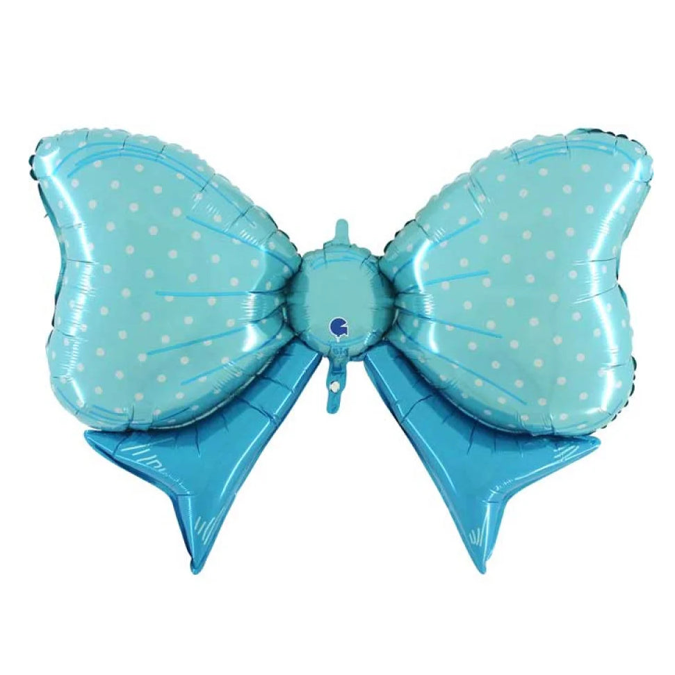 Folieballong, Ljusblå Rosett Shape 109 cm