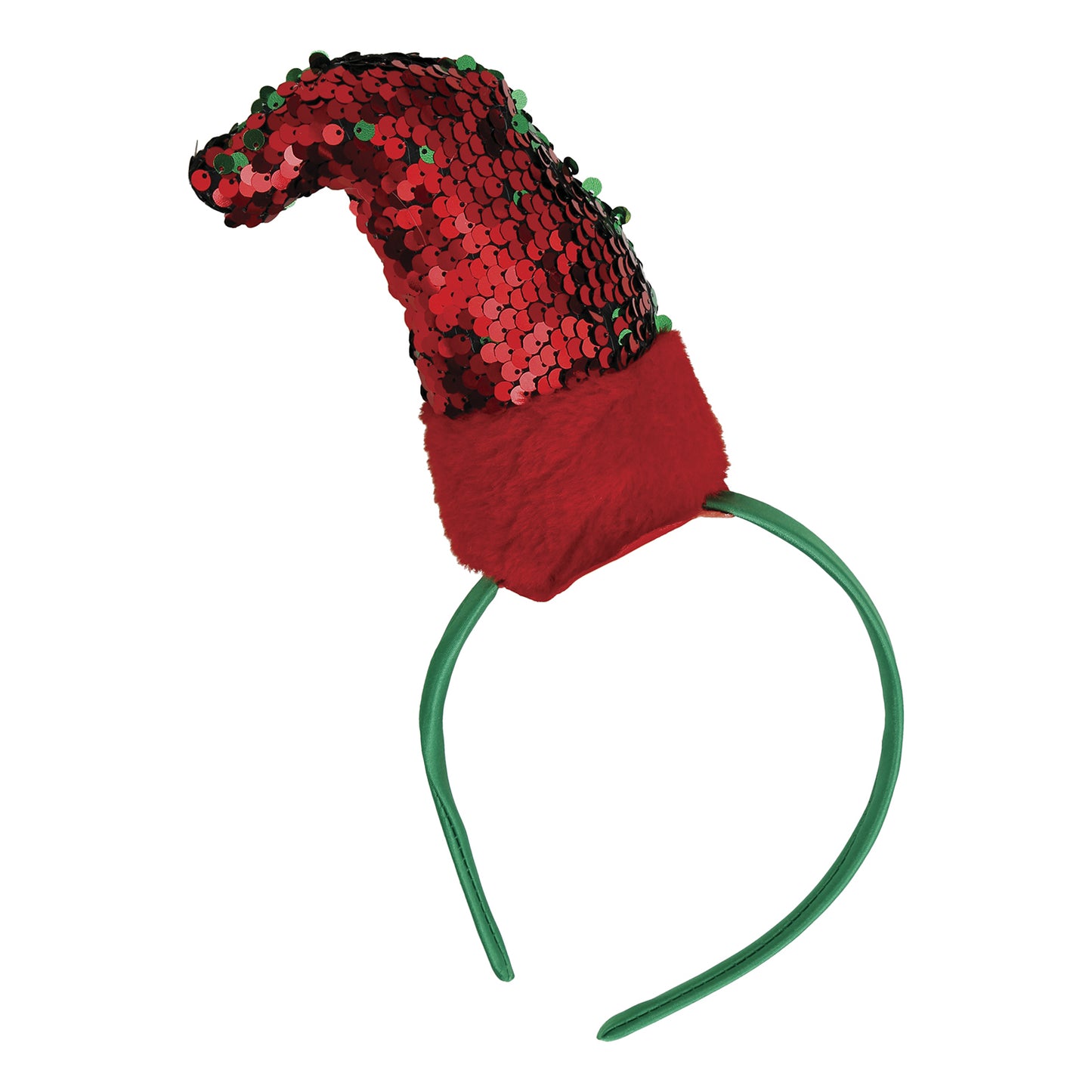 Juldiadem, tomteluva med paljetter