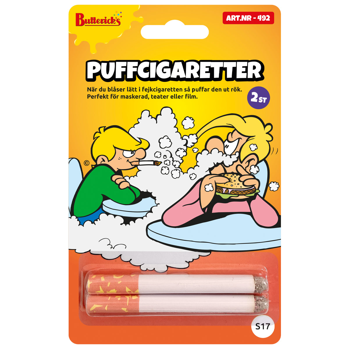 Puffcigaretter, 2 st