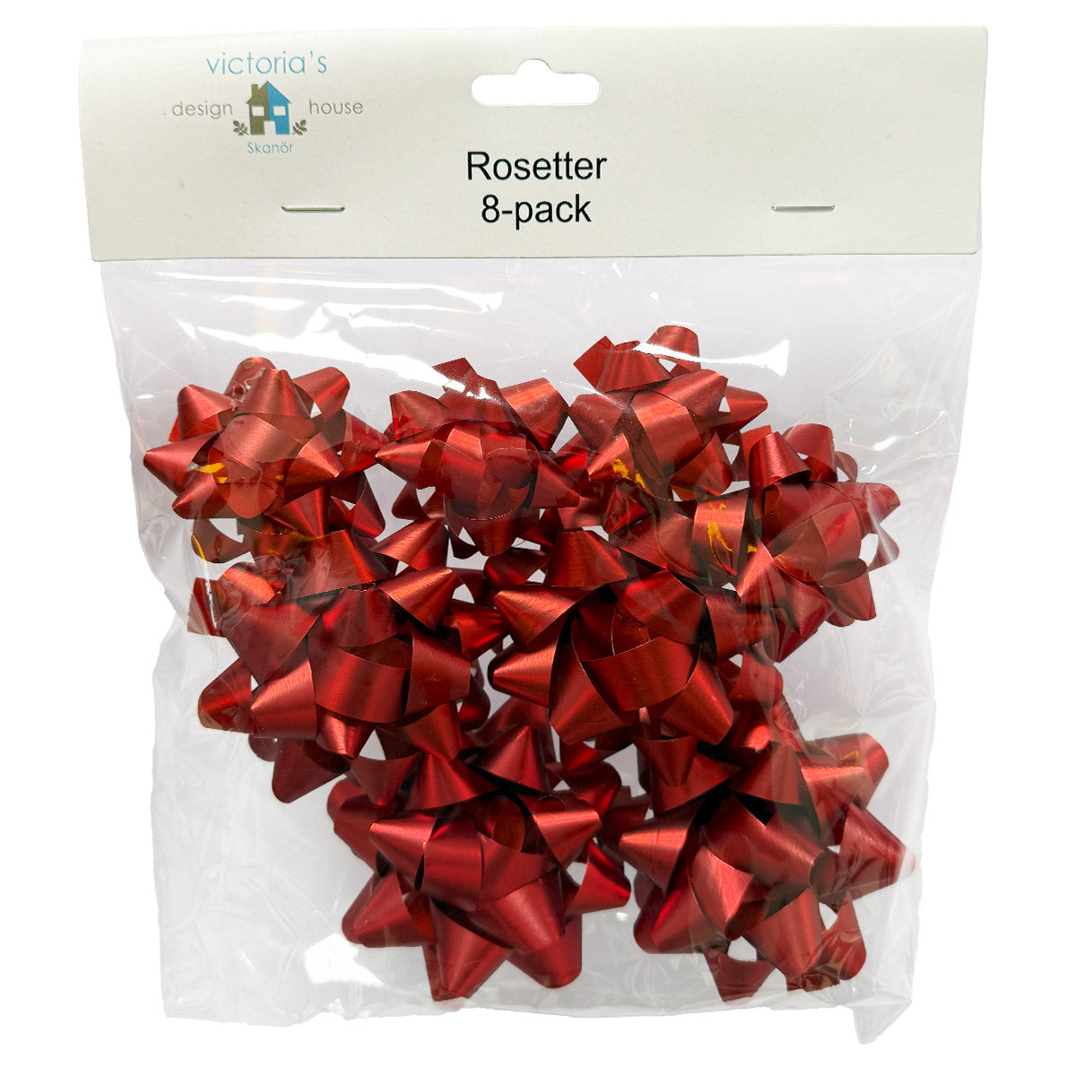 Presentrosetter, metallic 8 st