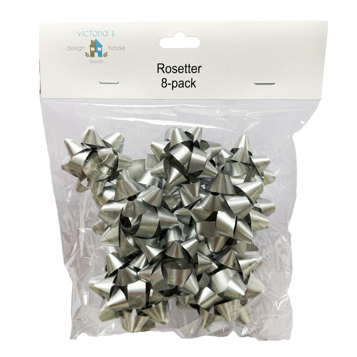 Presentrosetter, metallic 8 st
