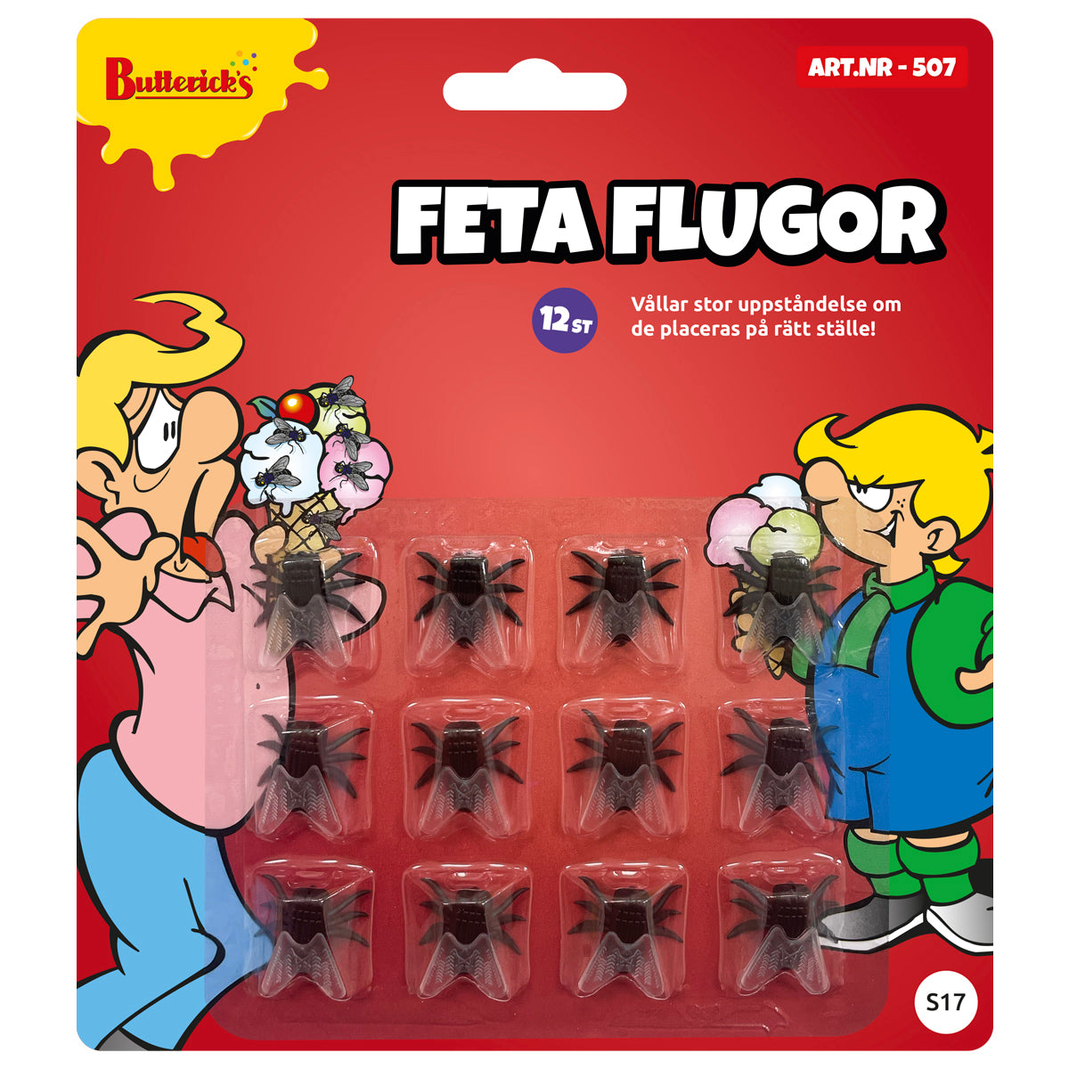 Feta flugor, 12 st