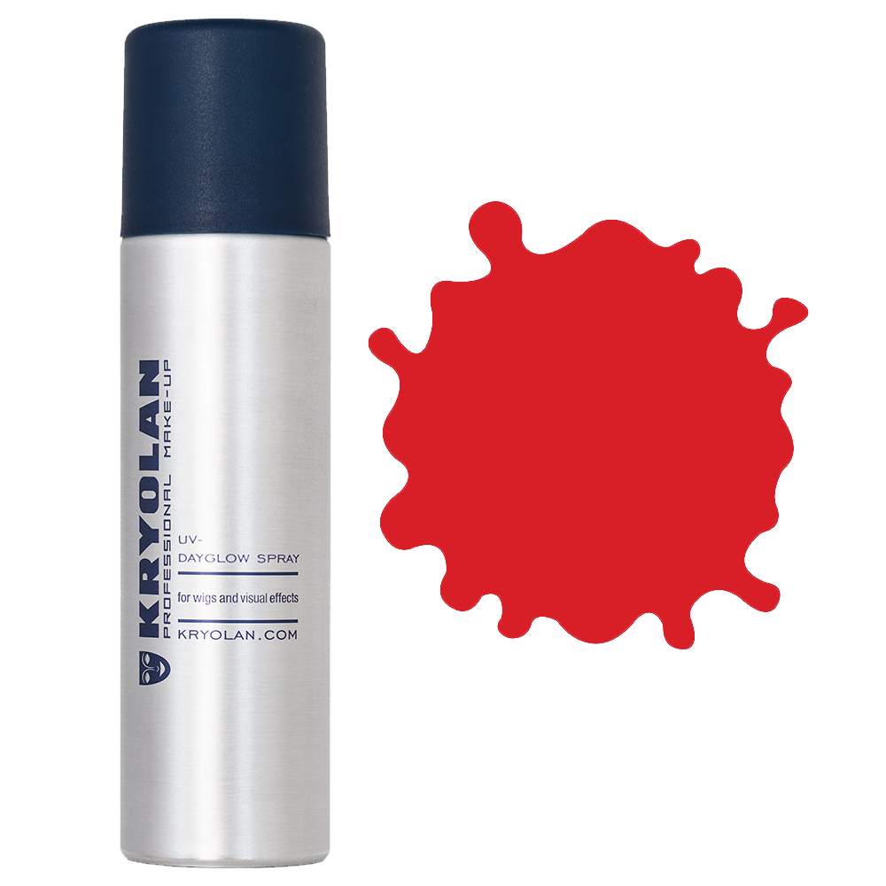 Kryolan UV hårspray, röd 150 ml