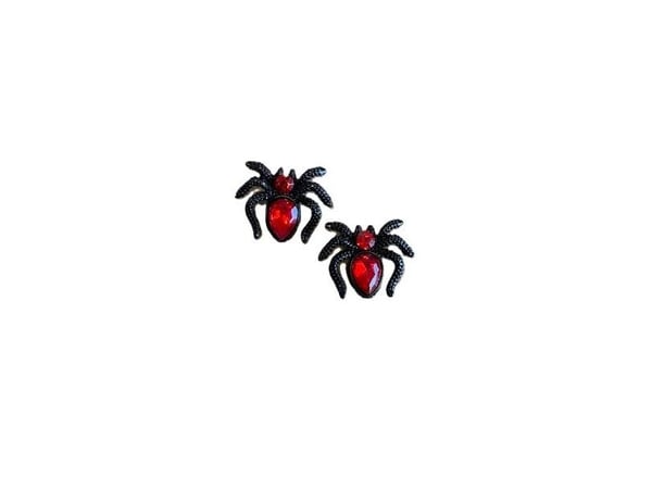 Halloweenörhängen, svarta spindlar
