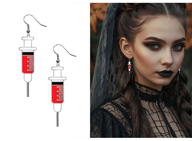 Halloweenörhängen, blodsprutor