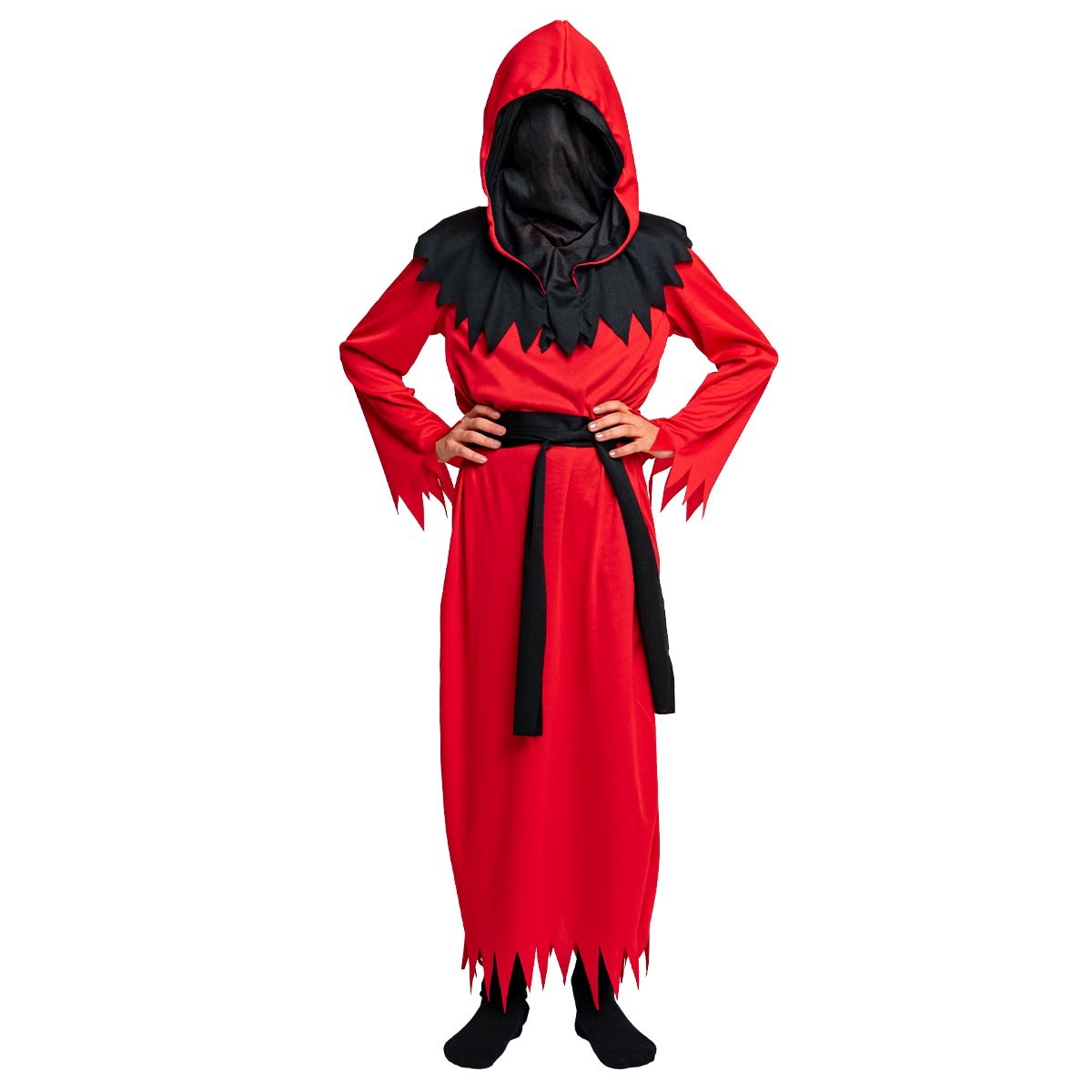 Barndräkt, vålnad röd 134/140 cl