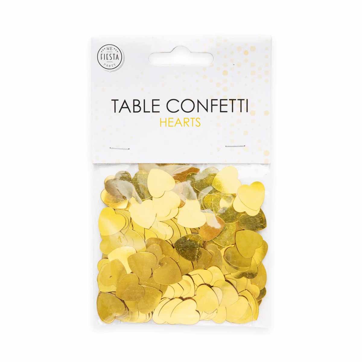 Bordskonfetti, hjärtan guld 14 g