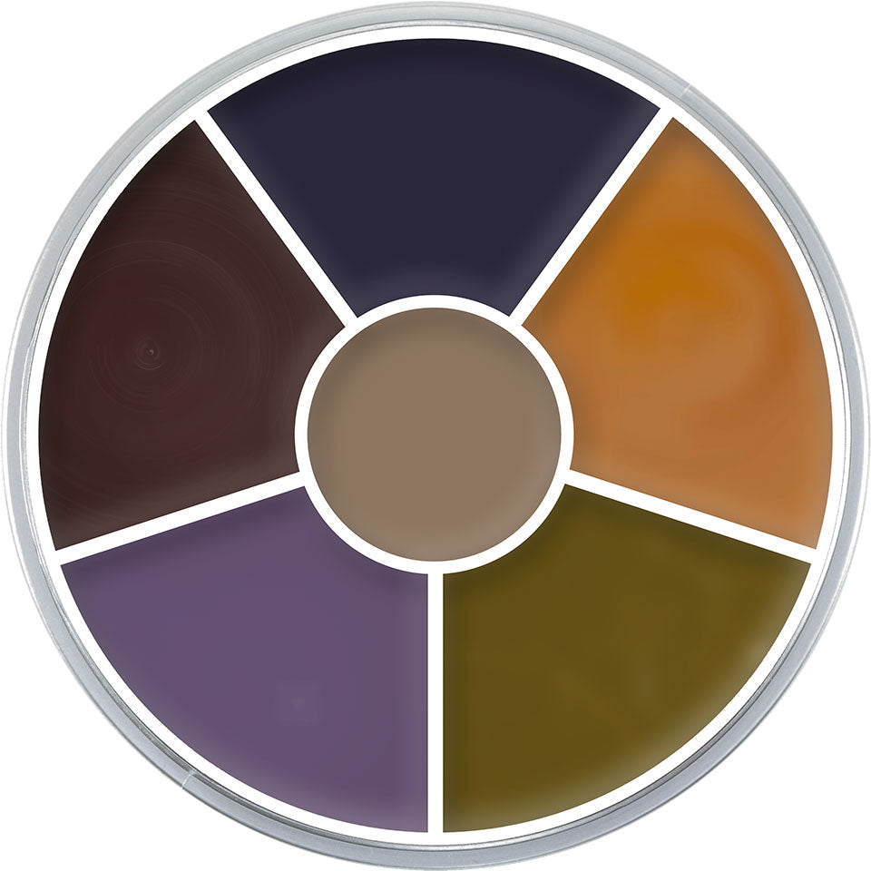 Kryolan Cream Color Circle, bruise 6 färger 30 g