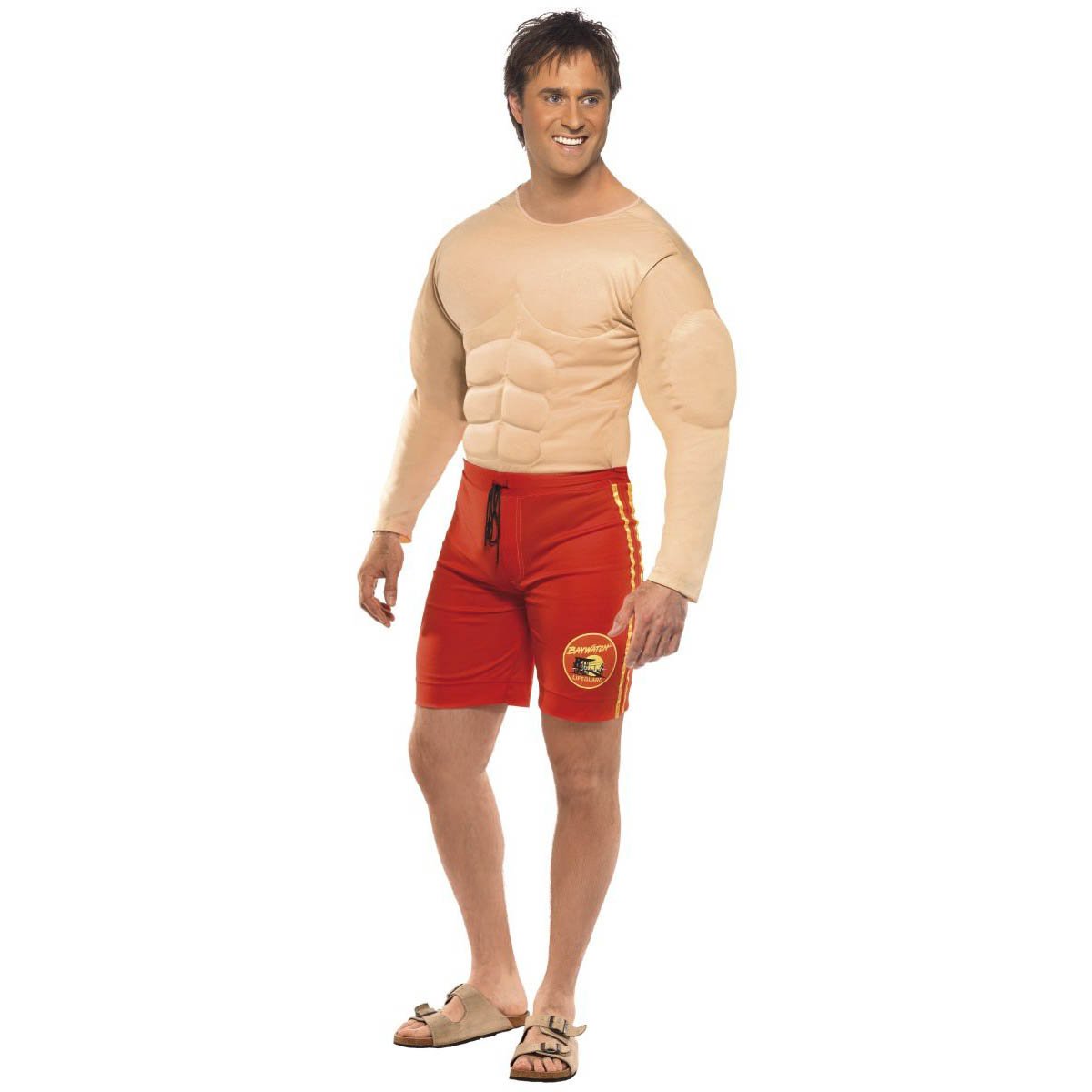 Dräkt, baywatch med muskler L