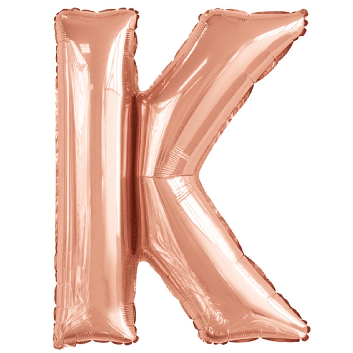 Folieballong, bokstav rosé K 86 cm