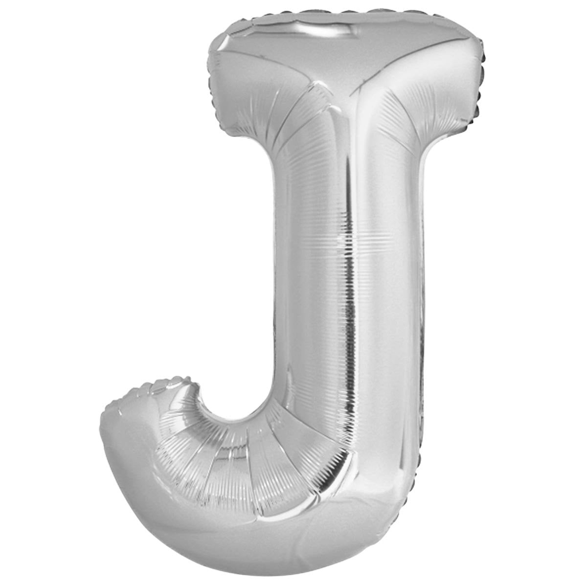 Folieballong, bokstav silver J 86 cm