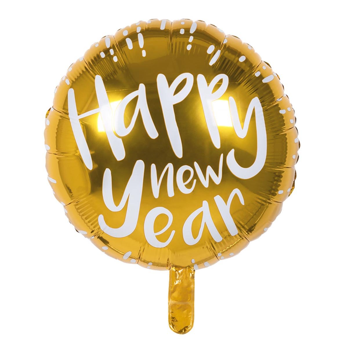 Folieballong, happy new year guld 45 cm