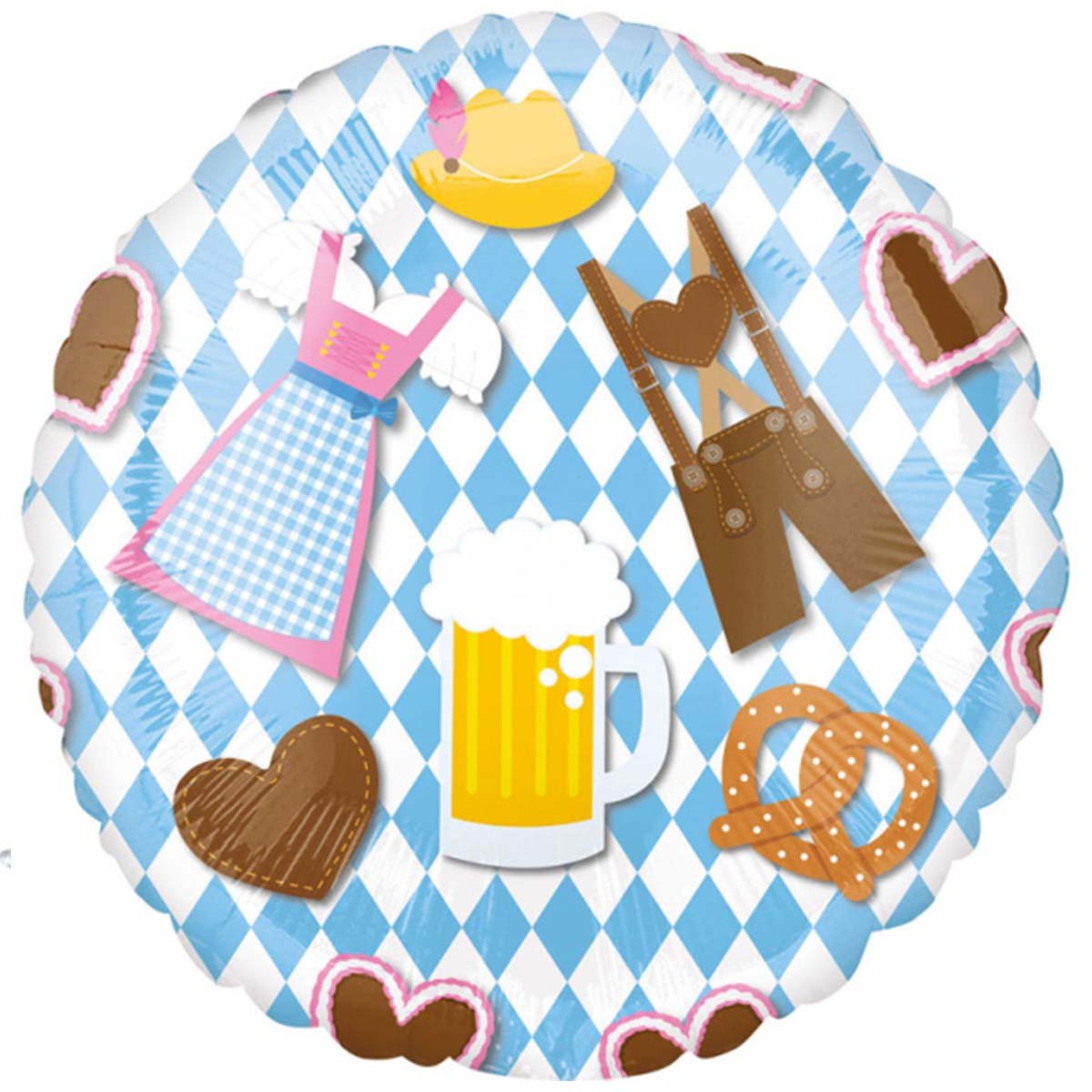 Folieballong, oktoberfest Bayern Lightblue 43 cm