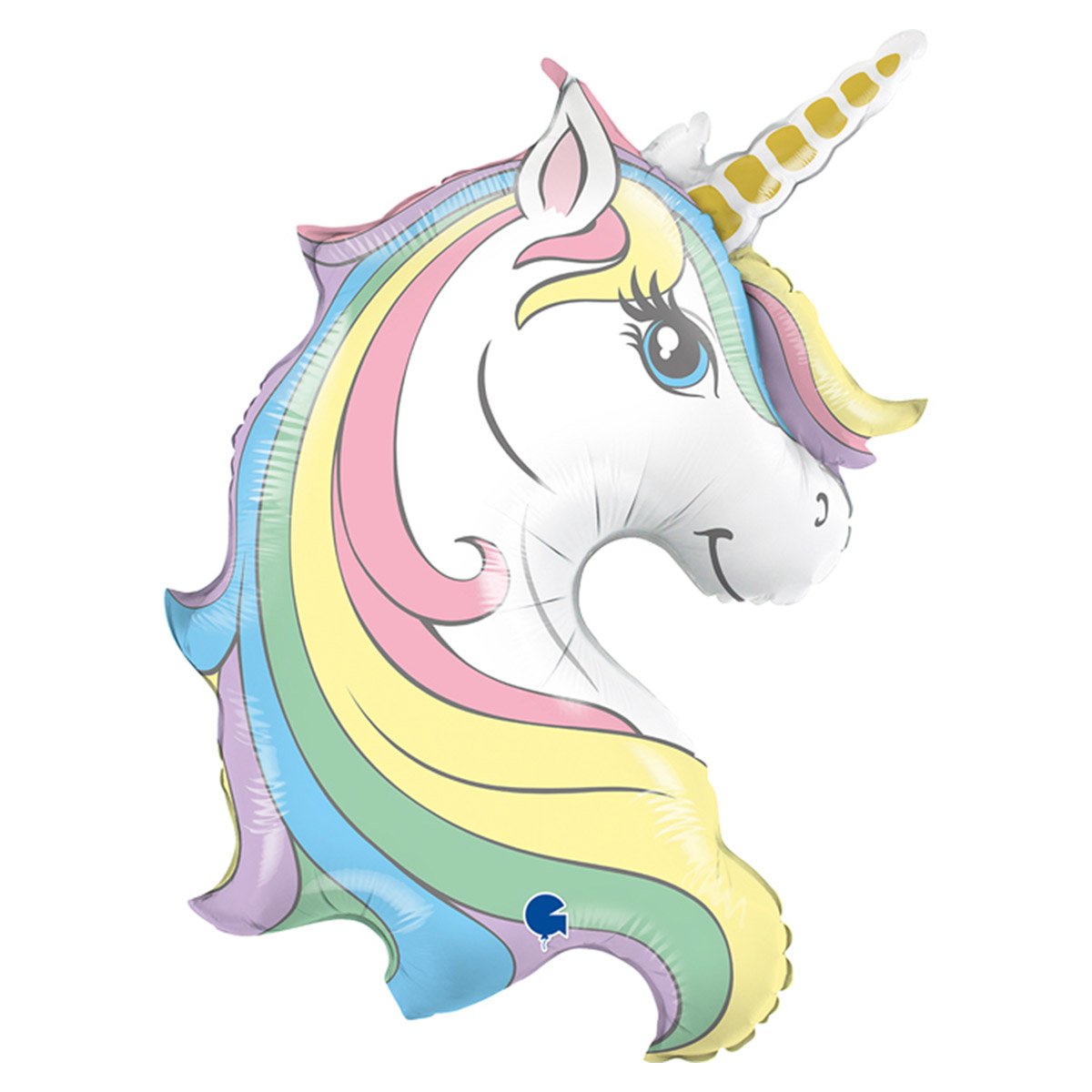 Folieballong, Macaron Unicorn Head Shape 99 cm