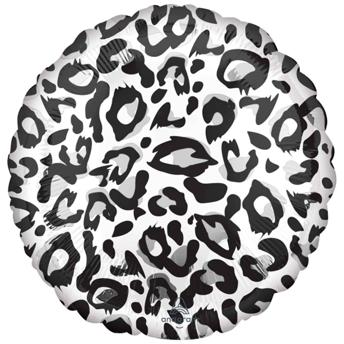 Folieballong, snöleopardmönster 43 cm
