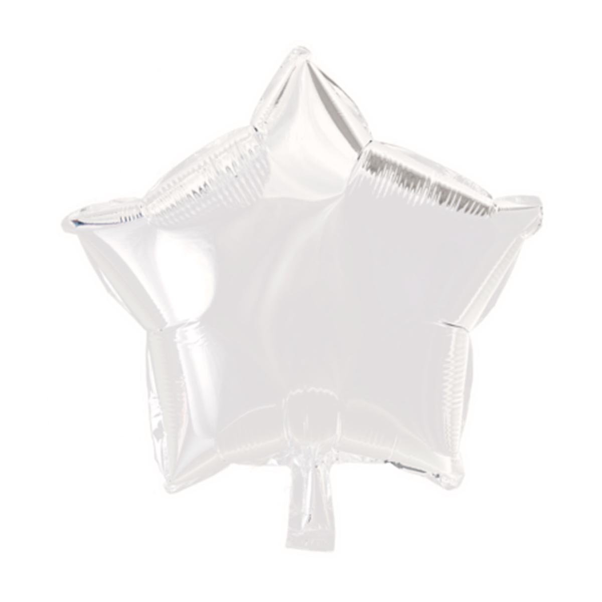 Folieballong, stjärna vit 45 cm