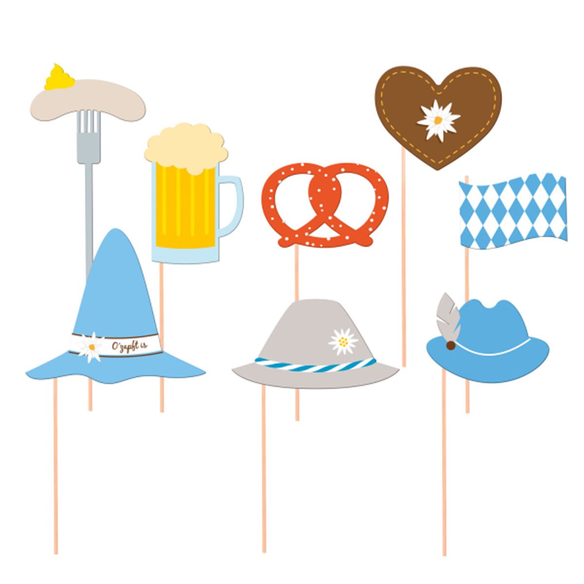 Fotoprops, oktoberfest Bayern Lightblue 10 st
