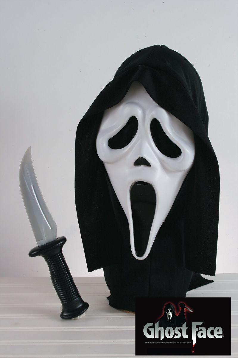Scream mask & kniv, Ghostface