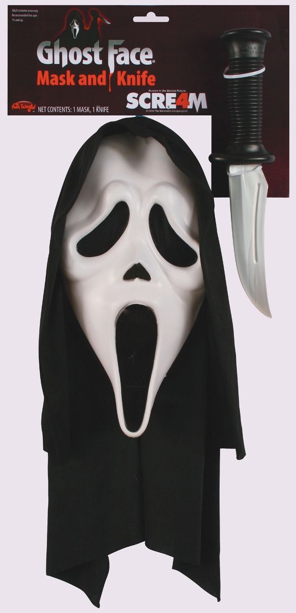 Scream mask & kniv, Ghostface