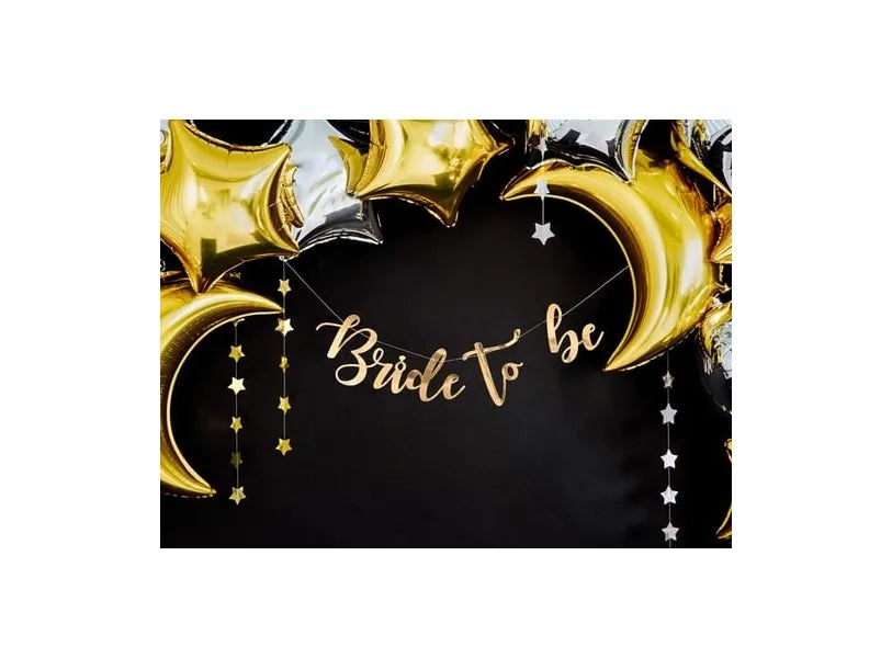 Girlang, Bride to be guld 80x19 cm