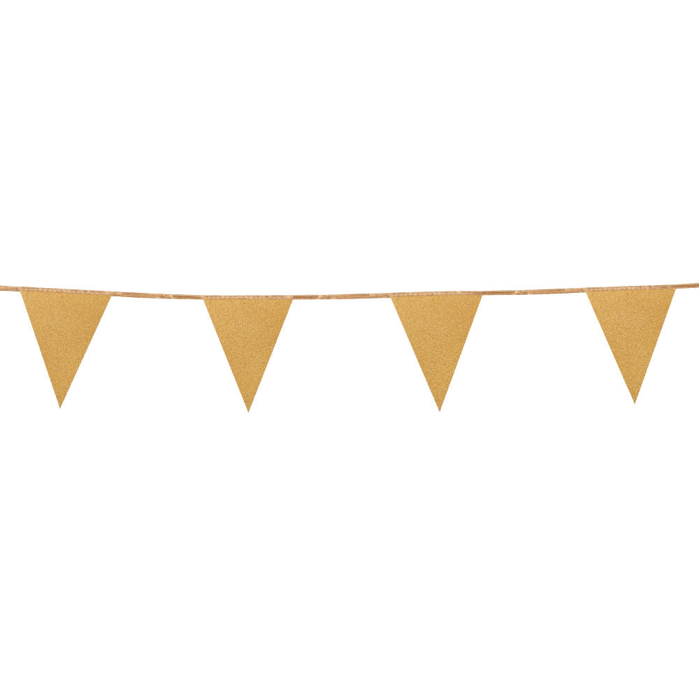 Girlang, guld glitter 6 m