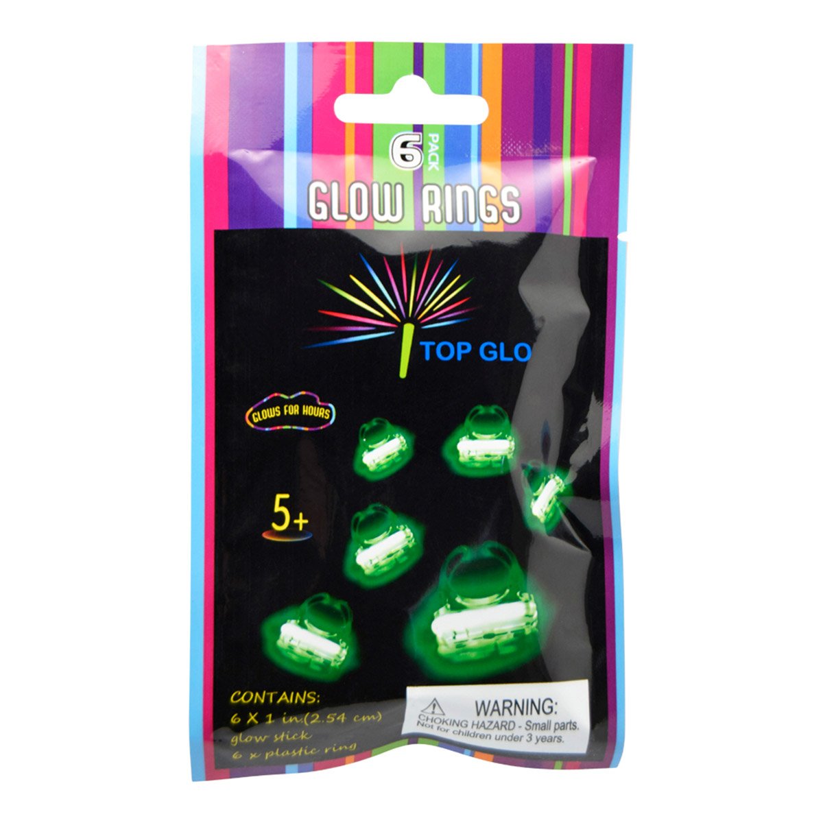 Glowsticks, ringar 6 st