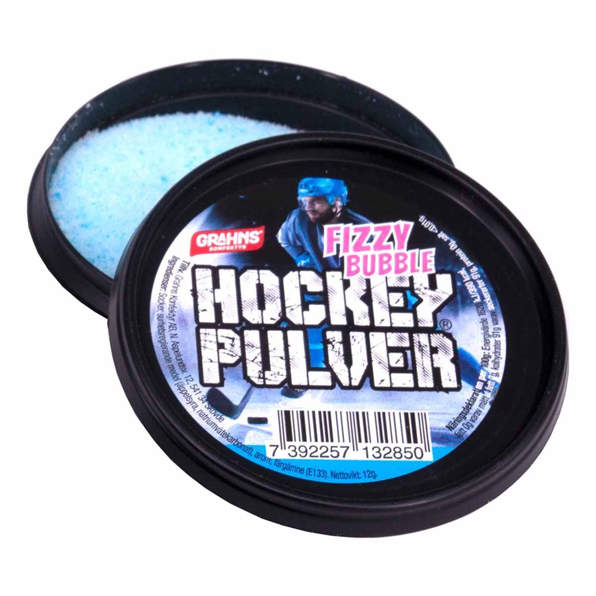 Godis, hockeypulver fizzybubble