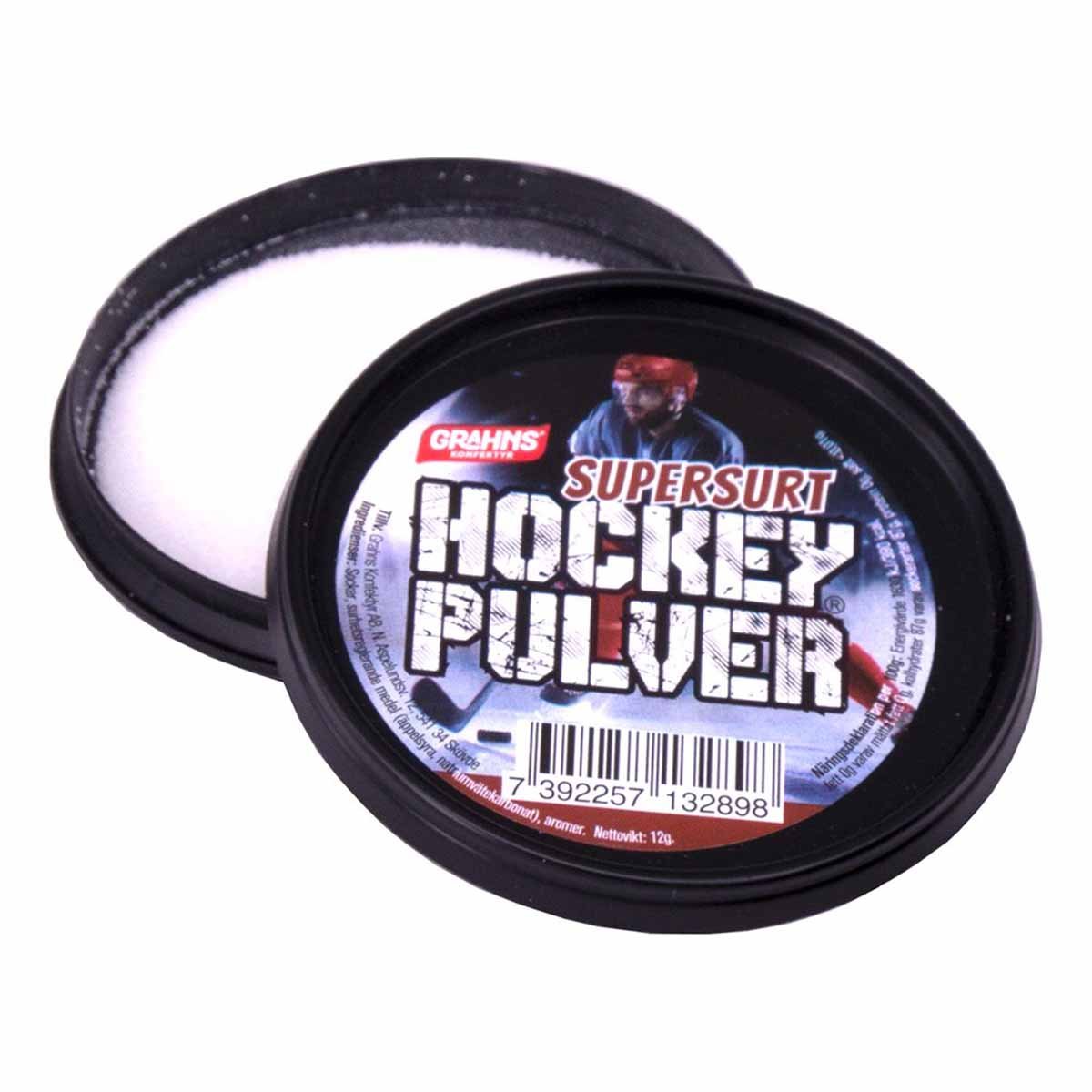 Godis, hockeypulver, supersurt