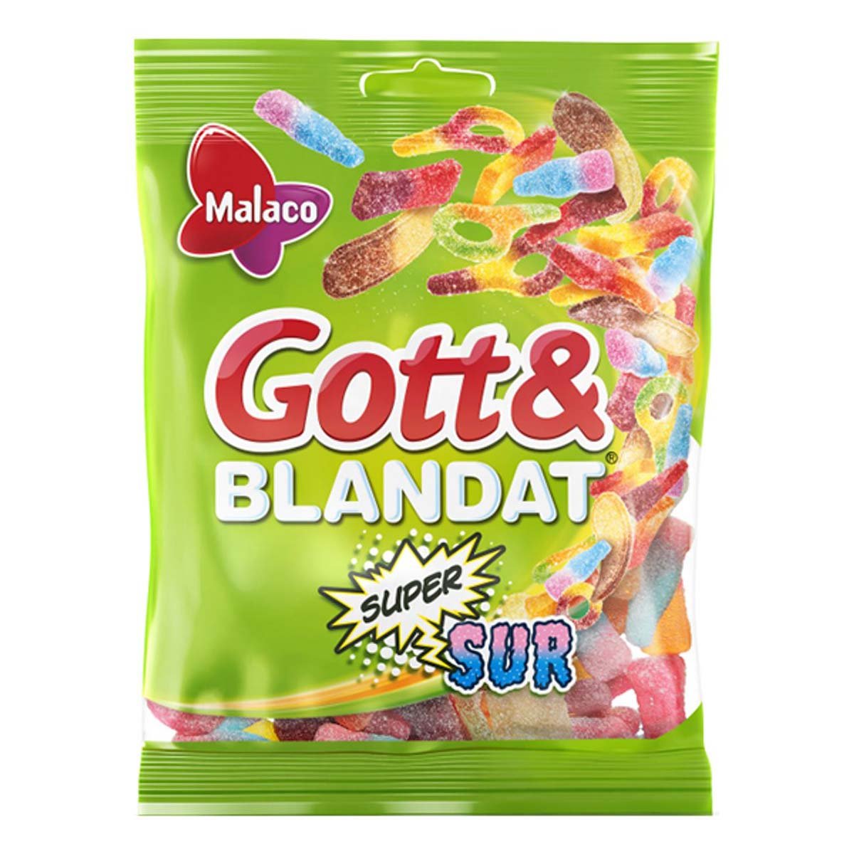 Godispåse, gott & blandat supersur 130 g