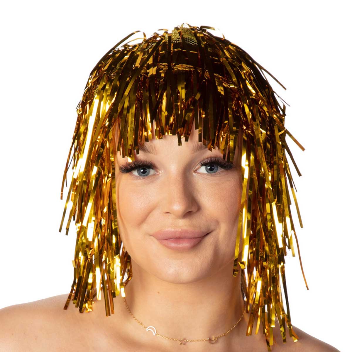 Glitterperuk, guld