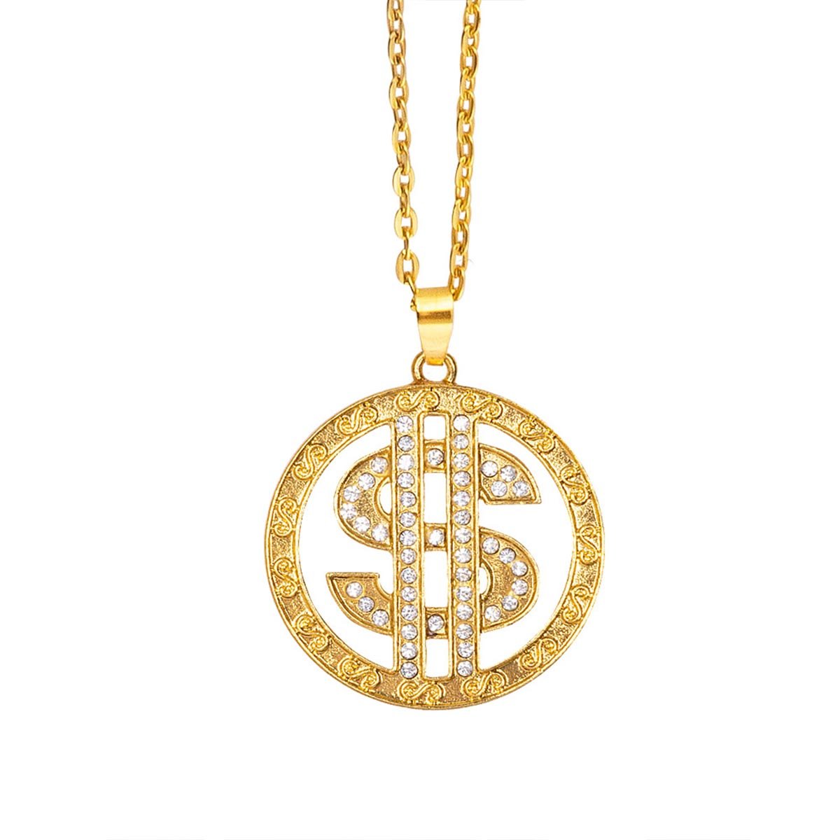 Halsband, dollartecken med strass
