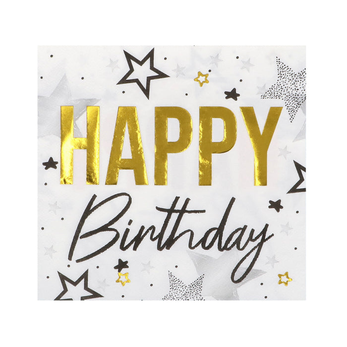 Servetter, happy birthday 20 st