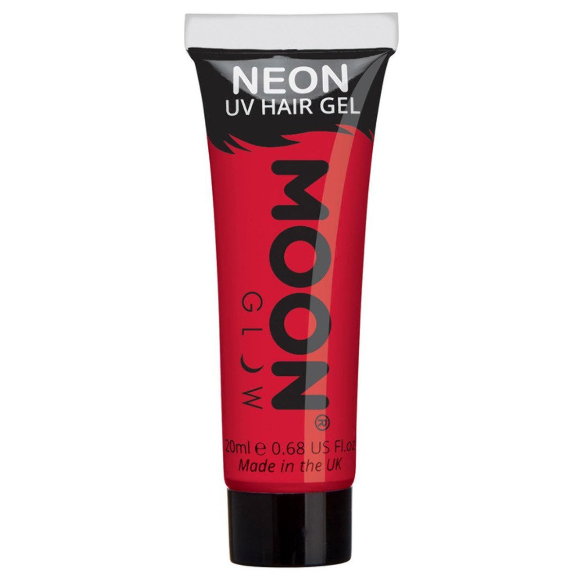 Moon Hårgelé neon UV, röd 20 ml