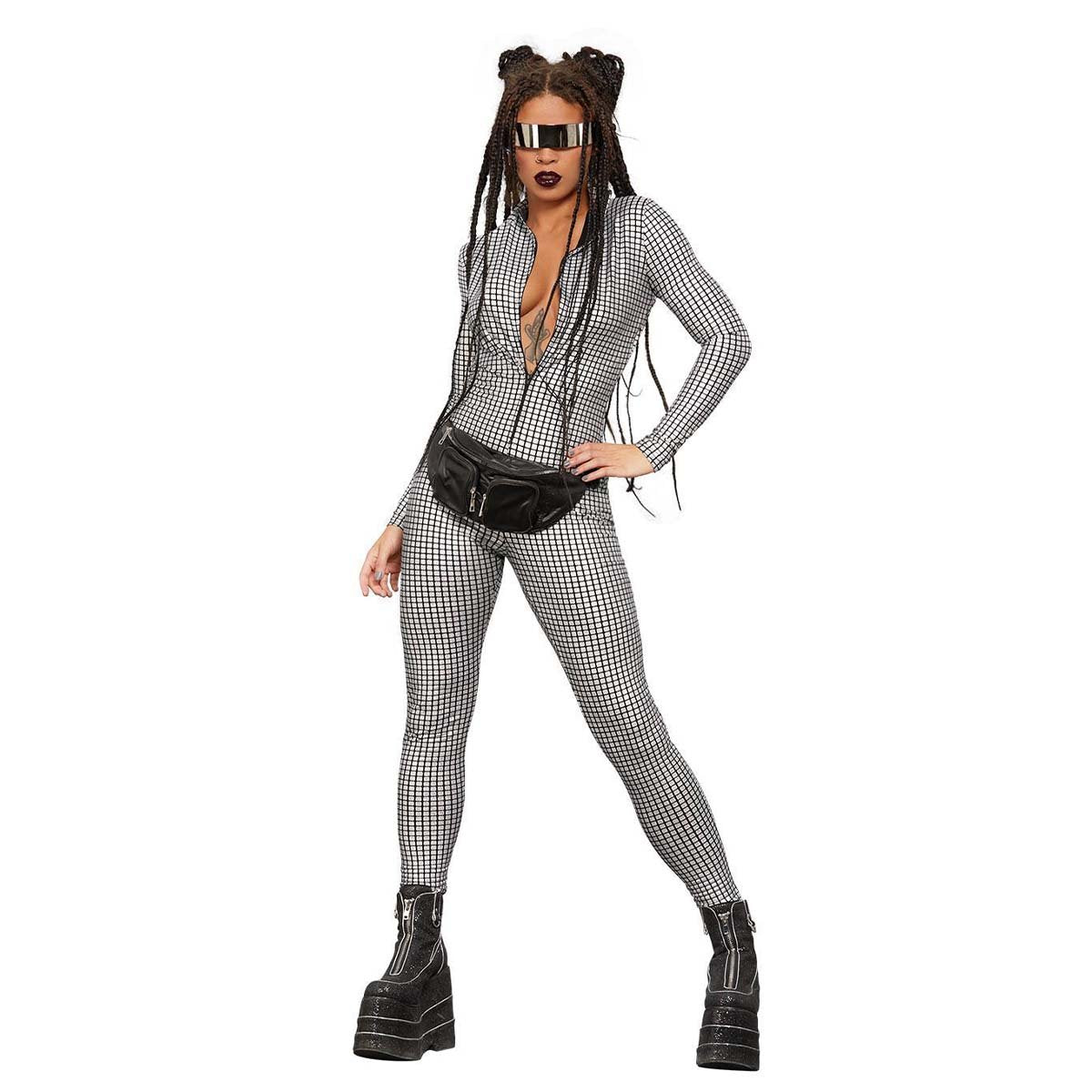 Jumpsuit, Fever Miss Whiplash Disco Holographic XS