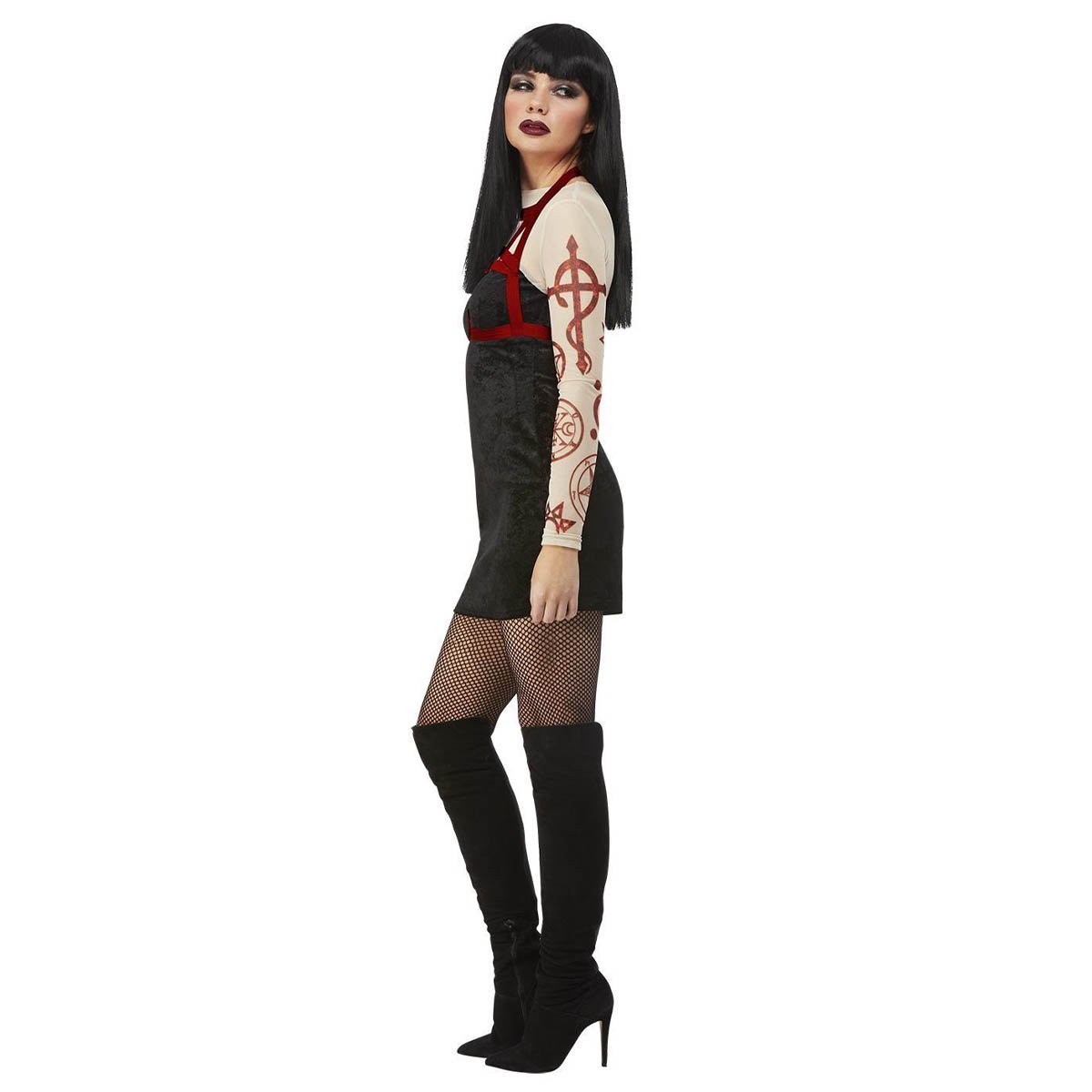 Klänning Fever satanic witch svart