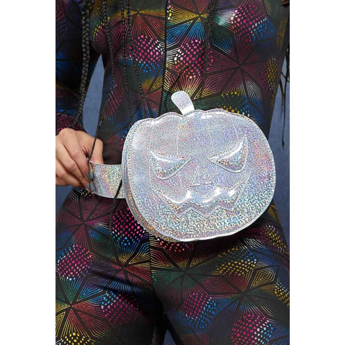 Midjeväska, Fever holographic pumpkin bum bag silver