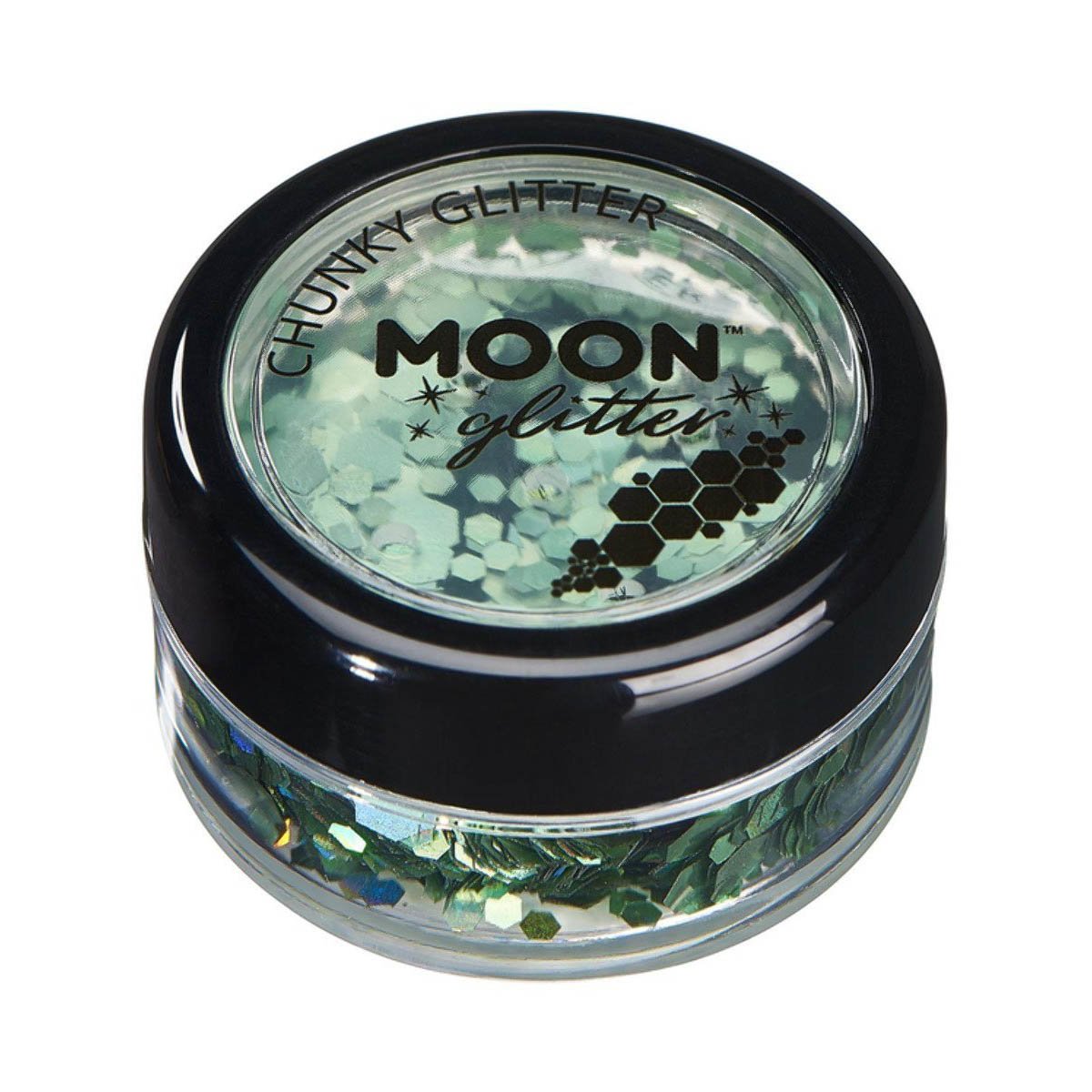 Moon Glitter Holographic Chunky Glitter, green 3 g