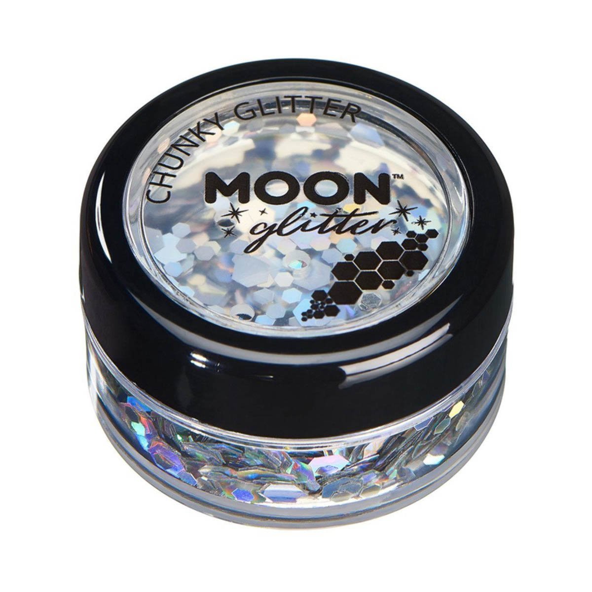 Moon Glitter Holographic Chunky Glitter, silver 3 g