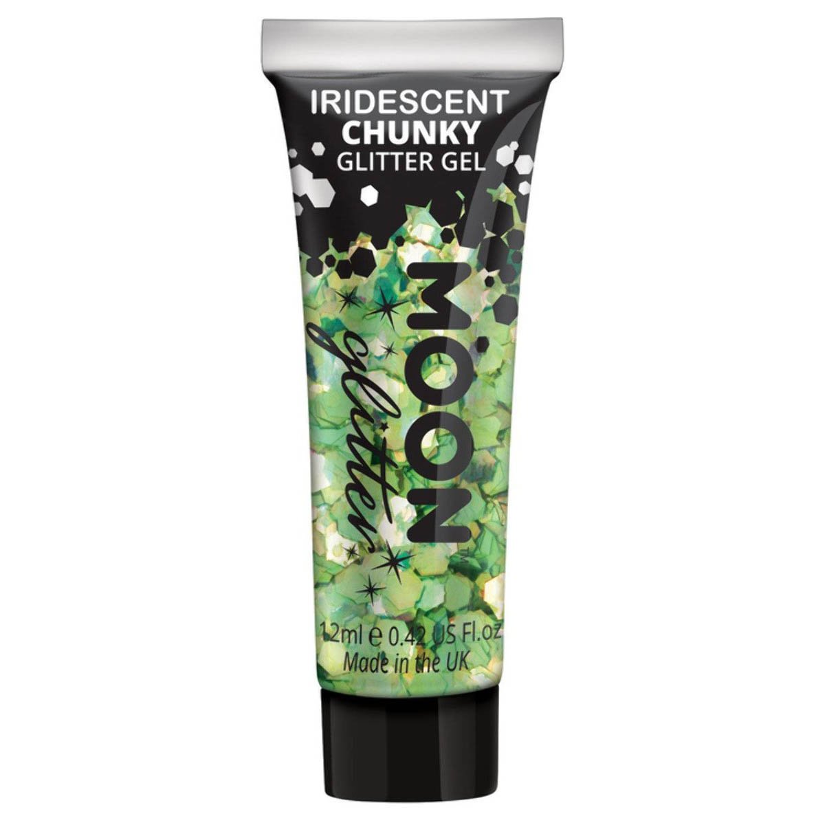 Moon Glitter Iridescent Chunky Glitter Gel, green 3 g