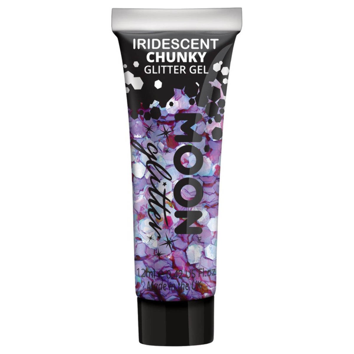 Moon Glitter Iridescent Chunky Glitter Gel, purple 3 g
