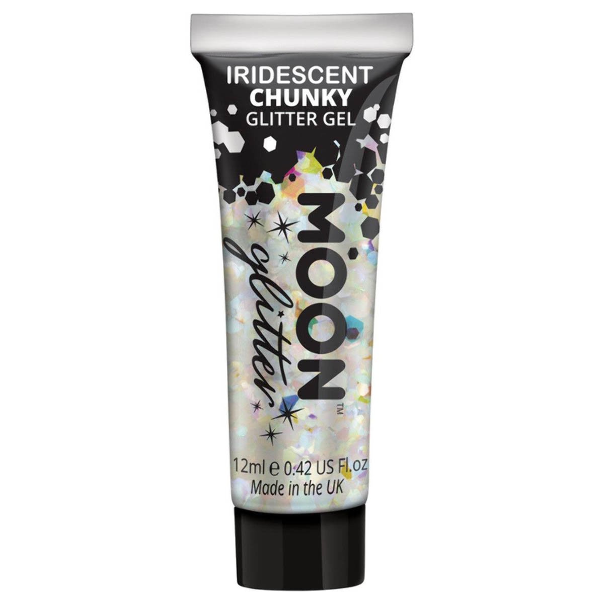 Moon Glitter Iridescent Chunky Glitter Gel, white 3 g