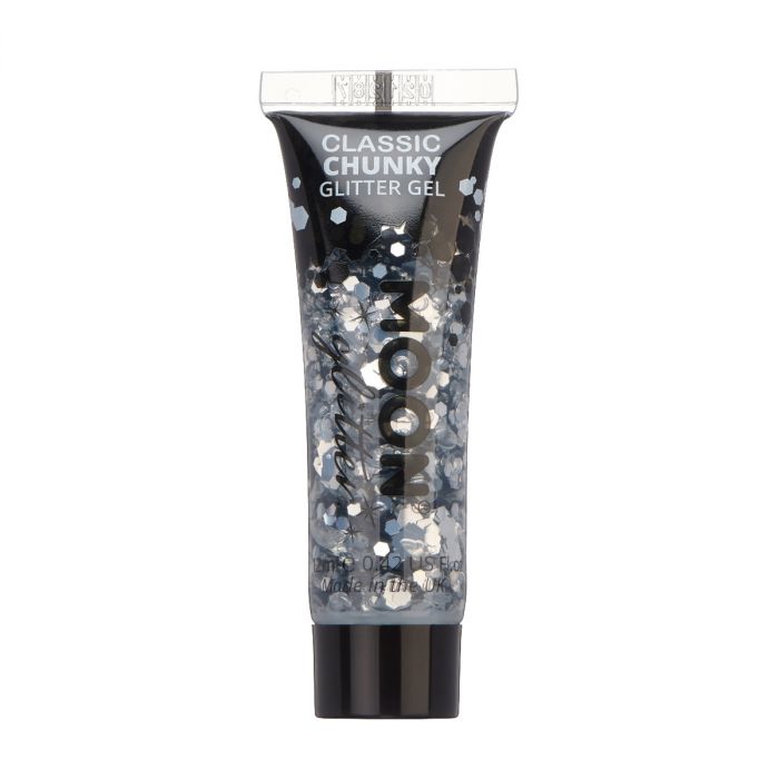 Moon Glittergel i tub, silver 12 ml