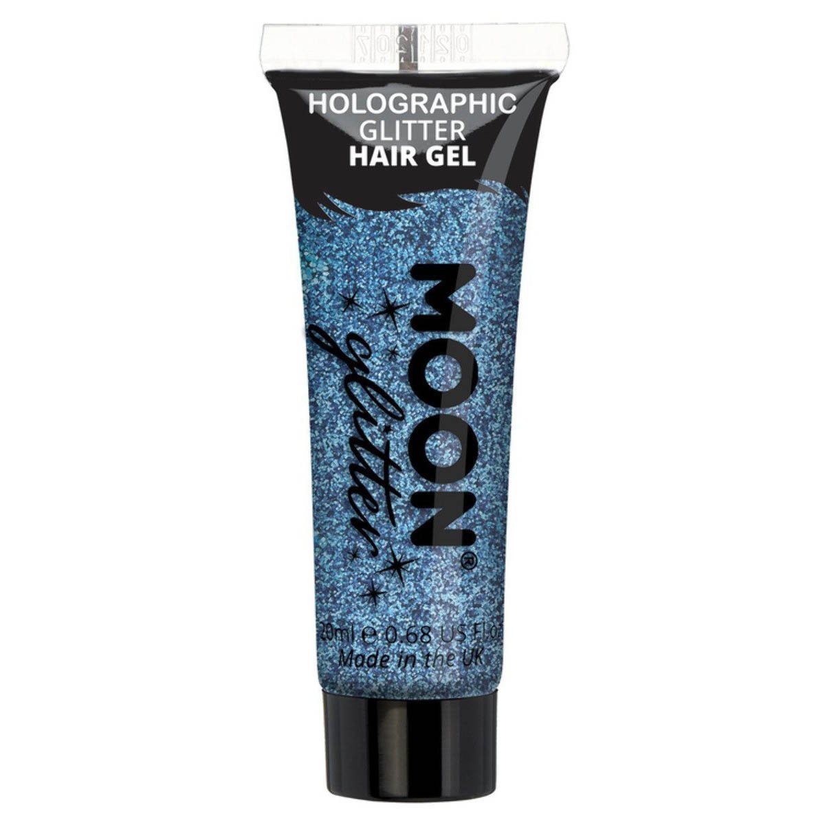 Moon Glitter Holographic Glitter Hair Gel, blue 20 ml