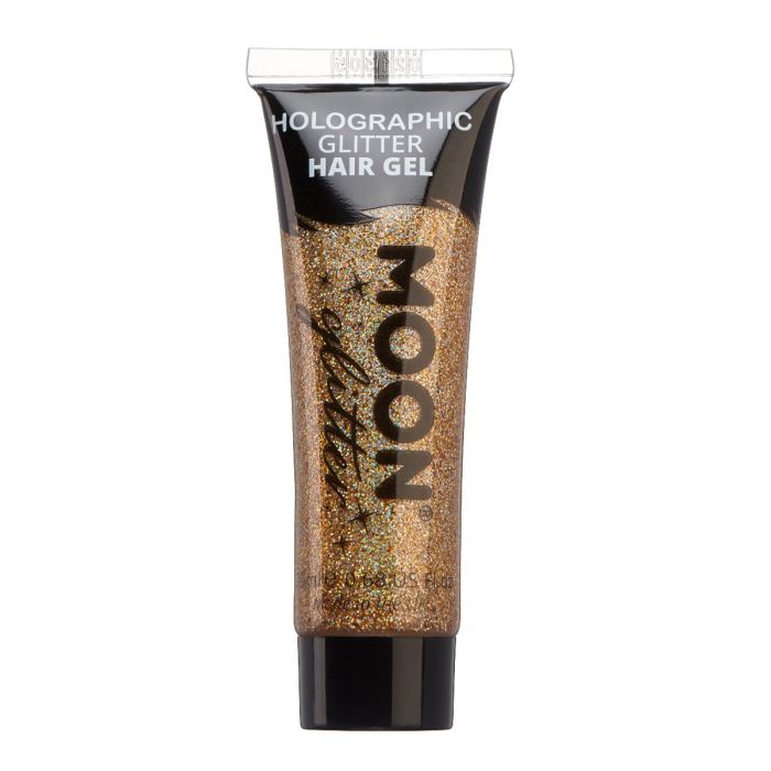 Moon Hårgelé holografiskt glitter, roséguld 20 ml