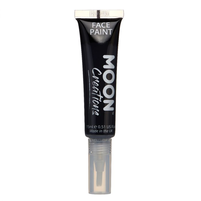 Moon Smink i tub med pensel, svart 15 ml