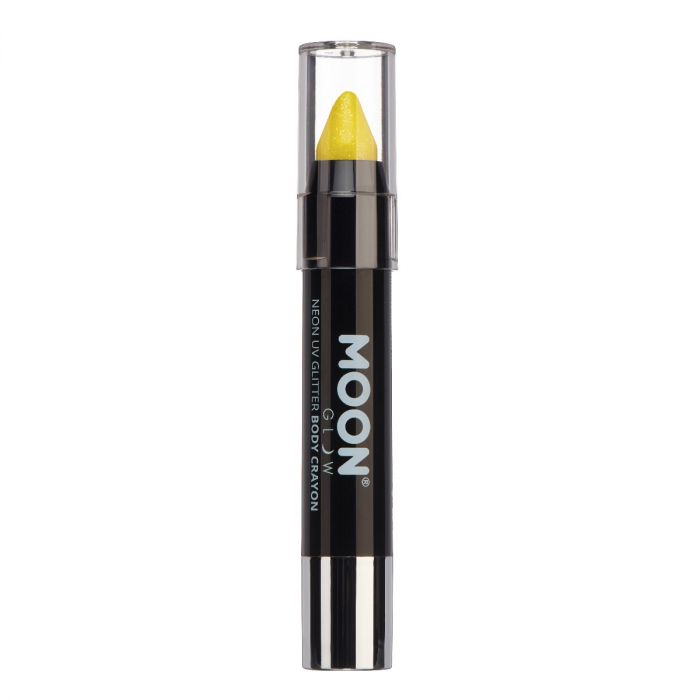 Moon Sminkkrita neon UV glitter, gul 3,2 g