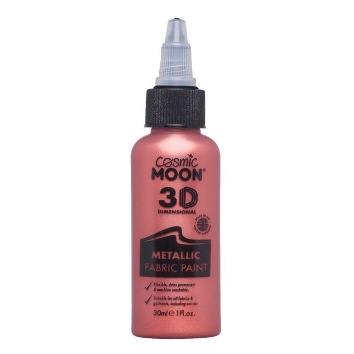 Moon Textilfärg 3D självlysande, metallic röd 30 ml