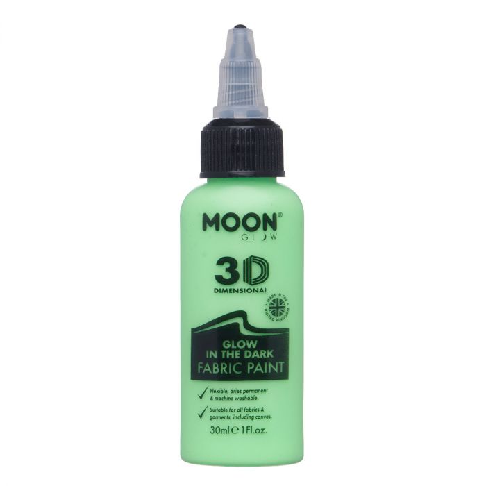 Moon Textilfärg 3D självlysande, grön 30 ml