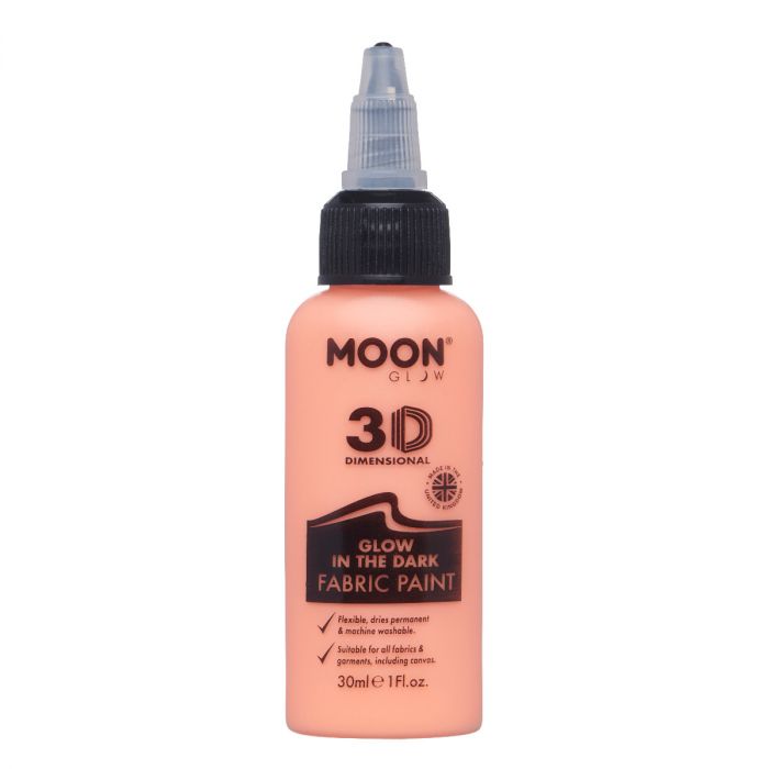 Moon Textilfärg 3D självlysande, orange 30 ml