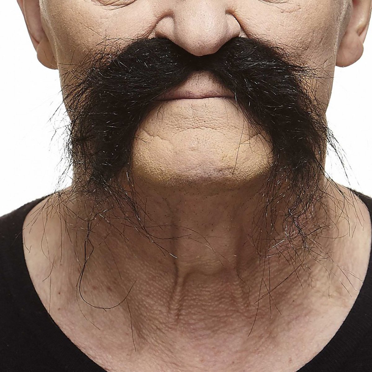 Mustasch, biker svart
